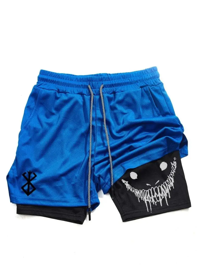 2-in-1 Quick-Dry Sports Shorts