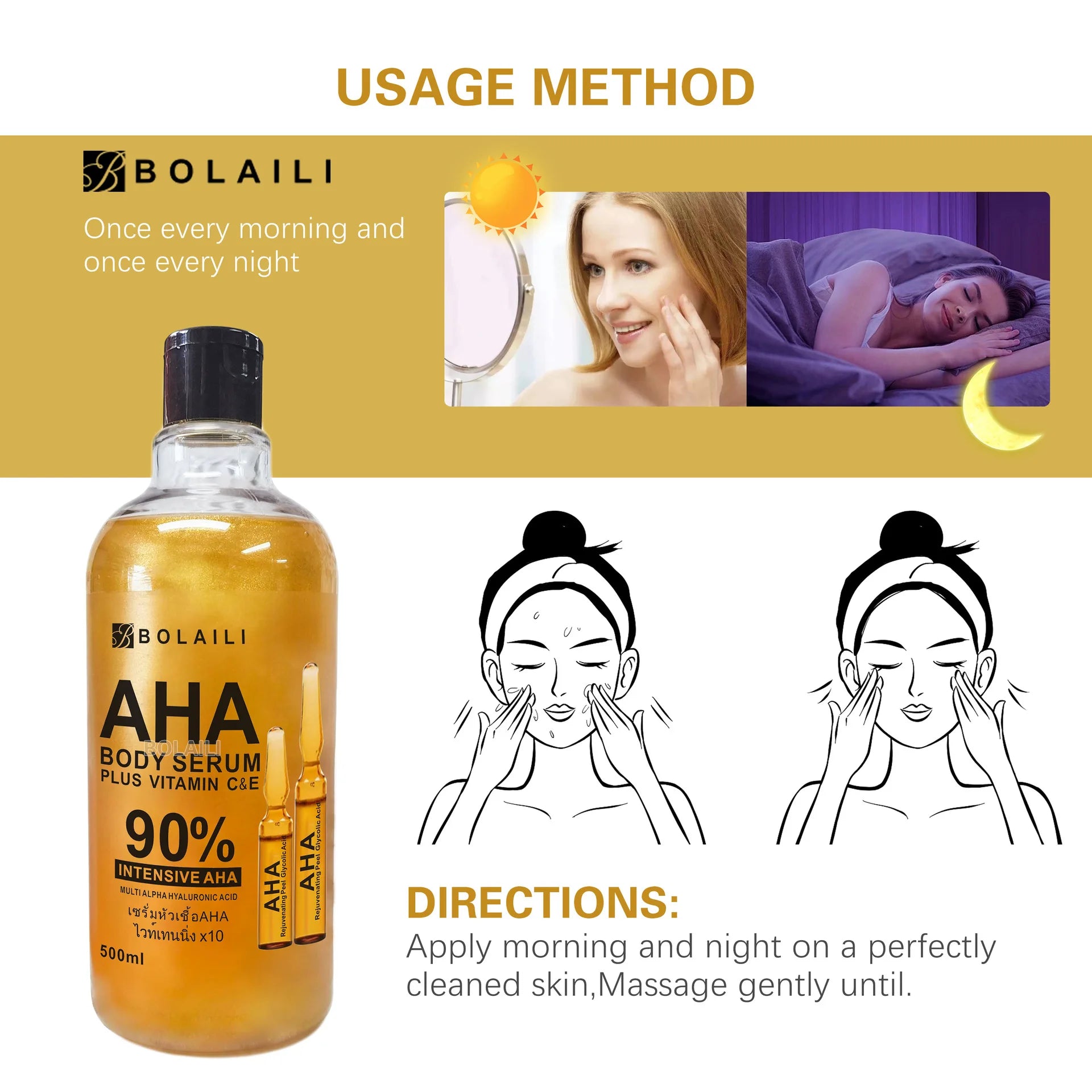 ALPHA Hydroxy Acids 24K Gold Face & Body Serum