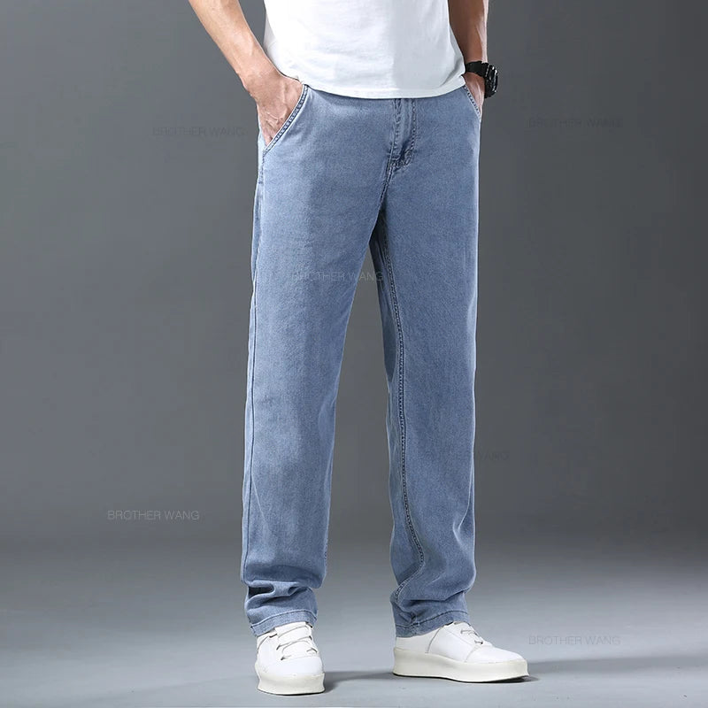 Ultra-Thin Ice Silk Lyocell Jeans