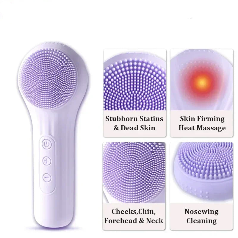 Sonic Waterproof Silicone Facial Cleansing Brush