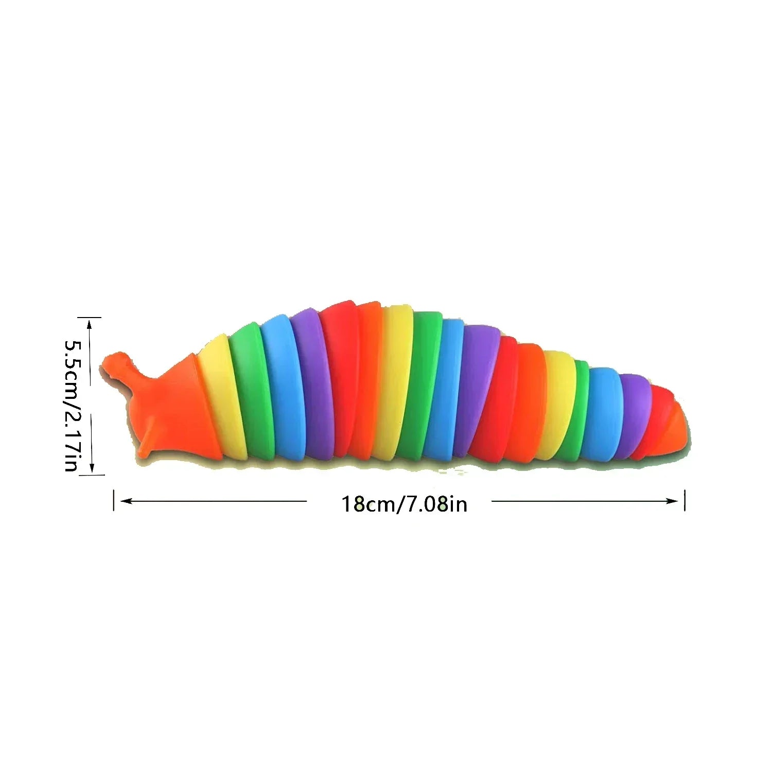 3D Colorful Fidget Slug Toy