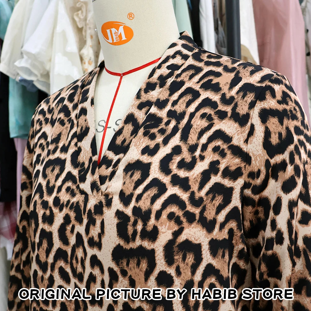 Elegant Leopard Satin Blouse
