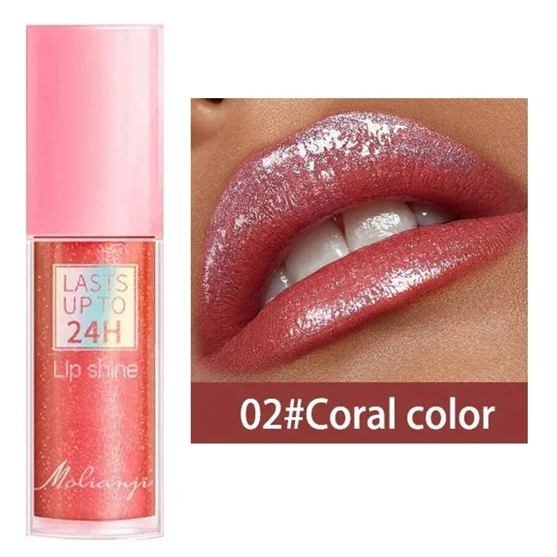 3-Color Mirror Shine Waterproof Lip Gloss