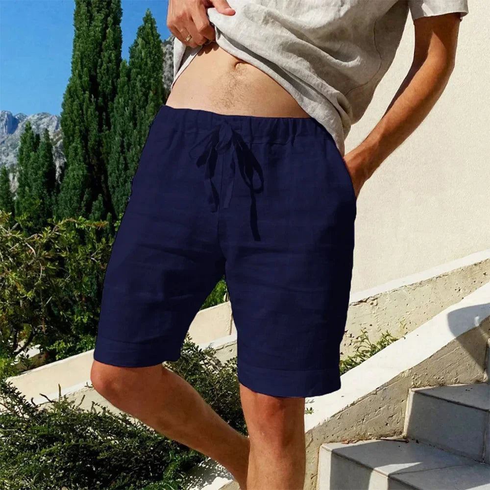 Cotton Linen Beach Shorts