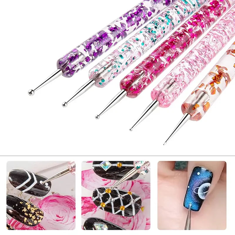 Dual-Ended Nail Art Dotting Pens Set