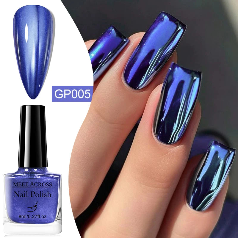 Metallic Mirror-Effect Fast-Dry Nail Polish