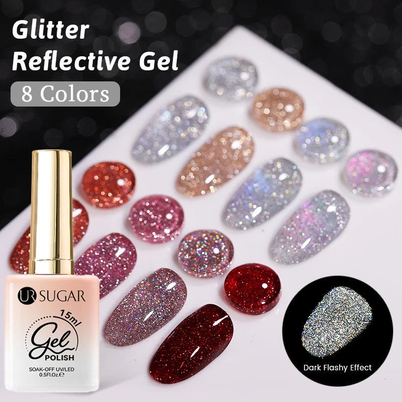 15ml Silver Reflective Nail Gel Polish