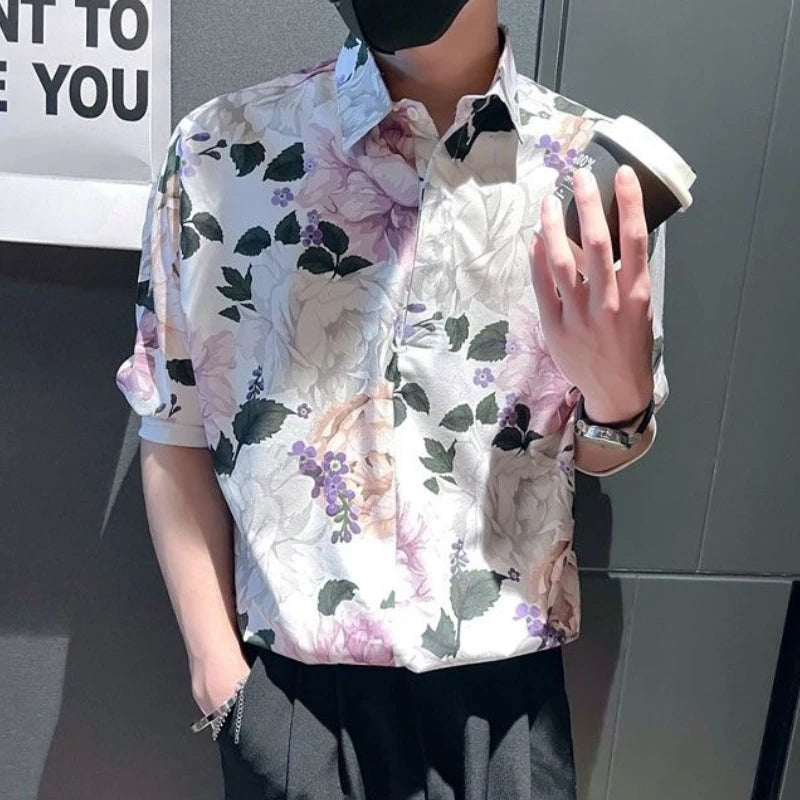 Ice Silk Floral Shirt