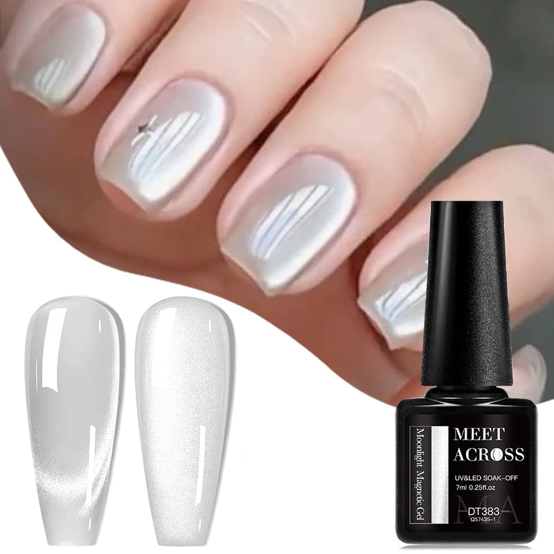 Pink Silver Cat Eye Magnetic Gel Polish