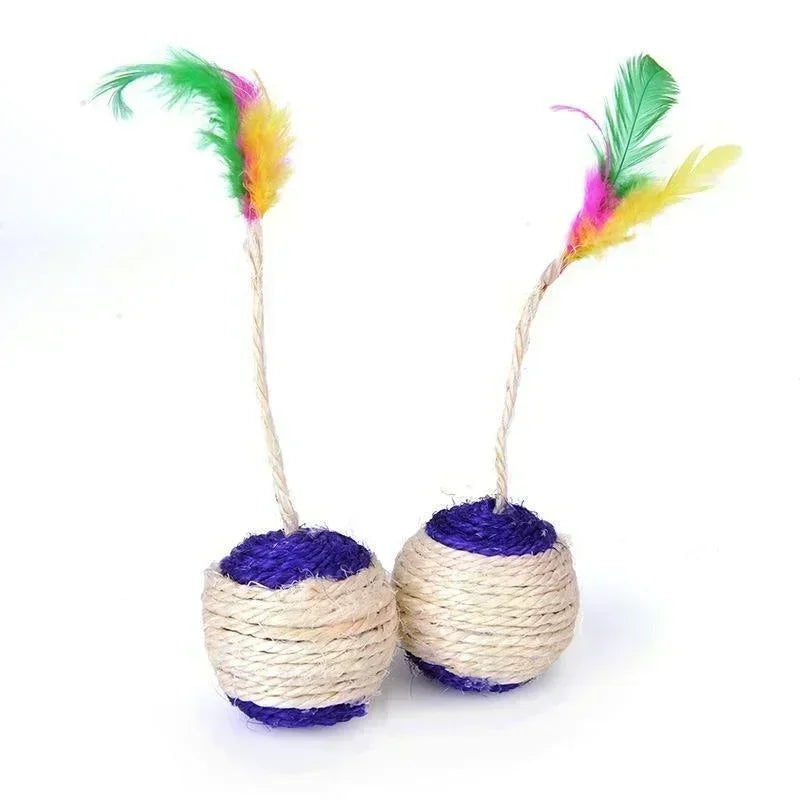 Sisal Scratching Ball Interactive Toy