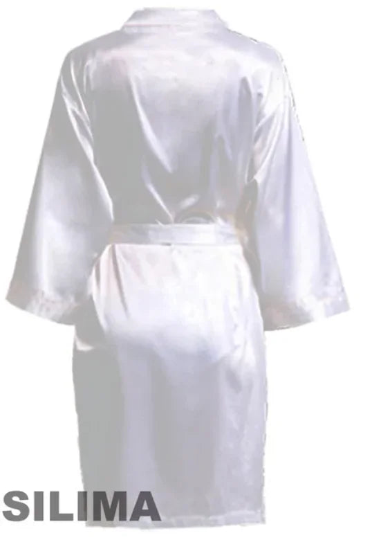 Wedding Team Bride Satin Kimono Robe