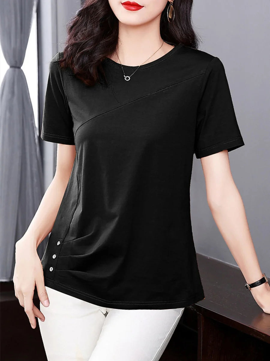 Plus Size Cotton Casual Blouse