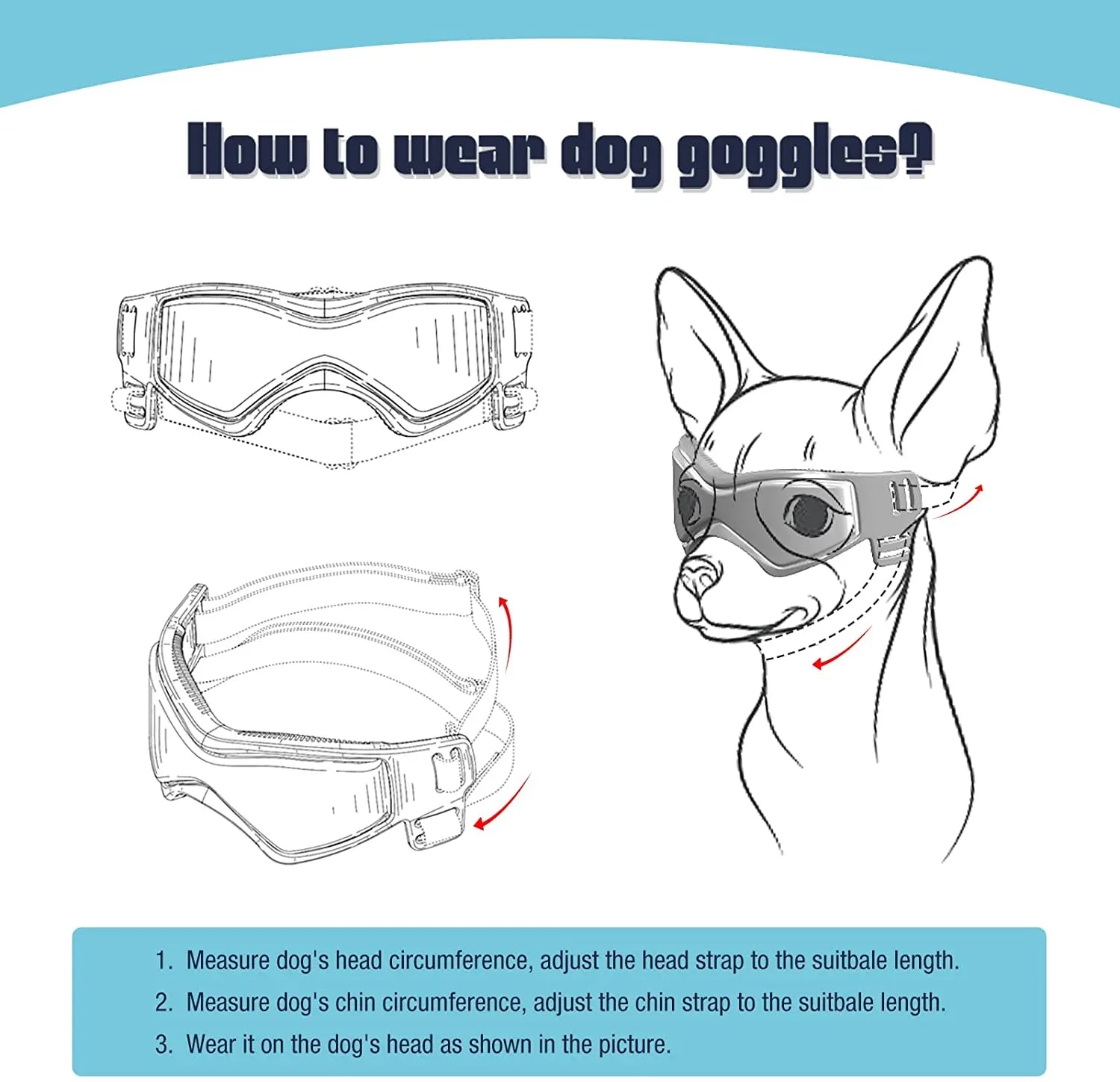 Adjustable UV Protection Pet Sunglasses
