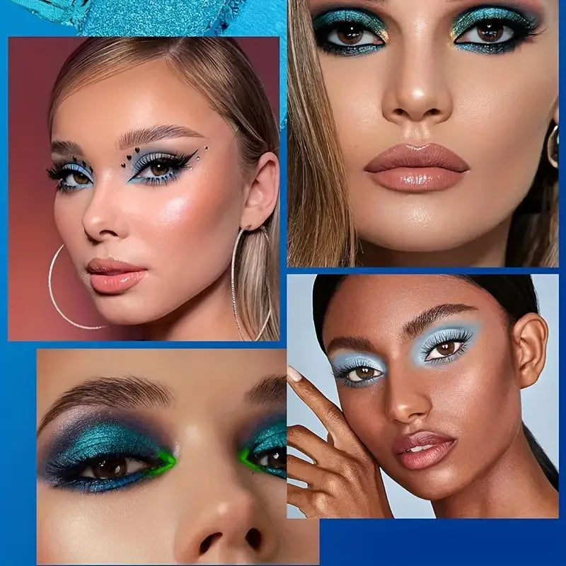 9-Color Blue Eyeshadow Palette