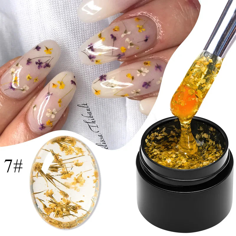 5ml Pink Dried Flower Gel Nail Polish