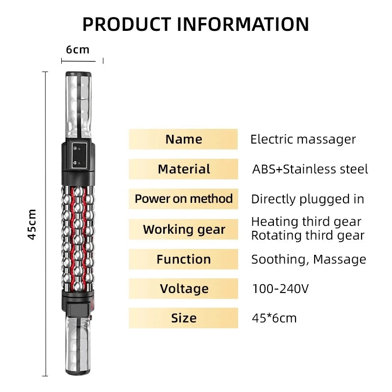 Heated Red Light Rotating Body Massager