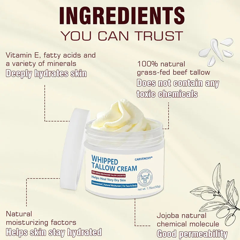 Grass-Fed Beef Tallow Moisturizer