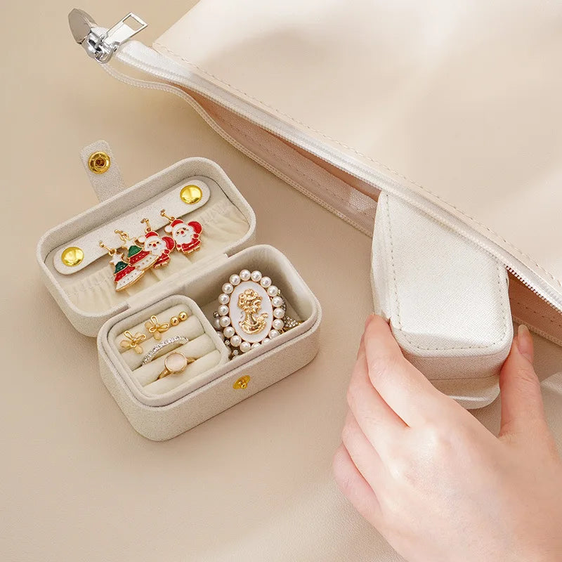Portable PU Leather Jewelry Box