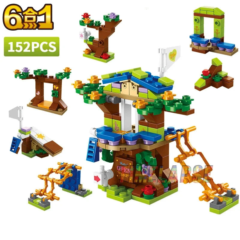 6-in-1 Treehouse Castle Building Blocks Set