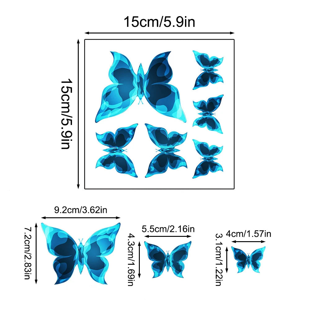 Blue Luminous Butterfly Wall Sticker