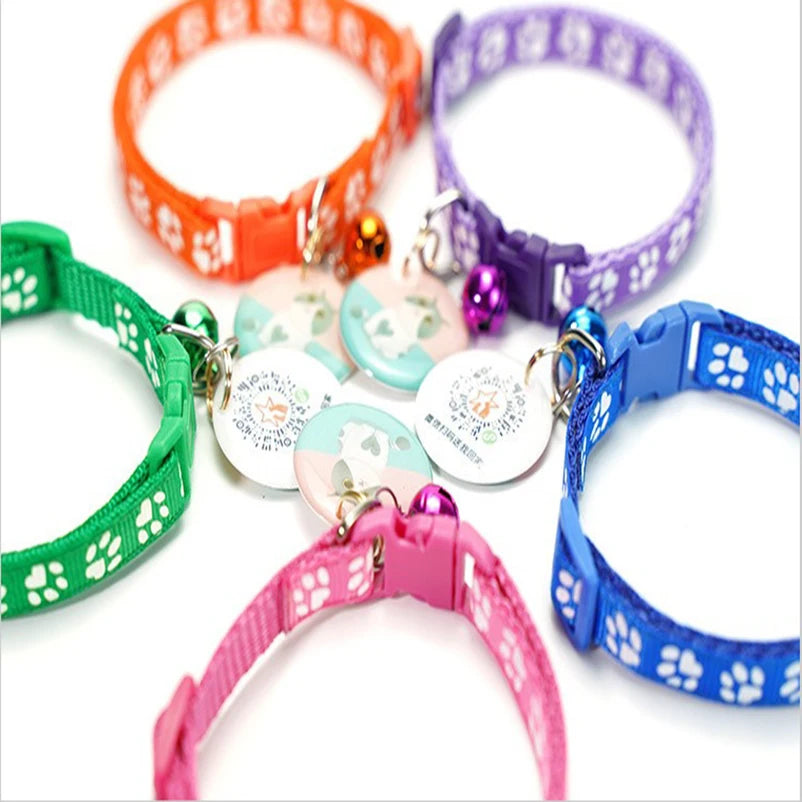 Multi-Color Cat Collar with Bell