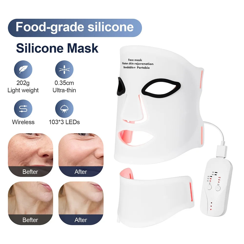 Silicone LED Face and Neck Mask