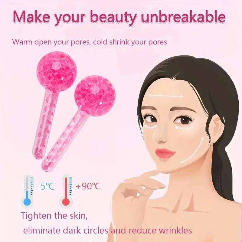 2-Piece LCE Cooling Globes Facial Massager