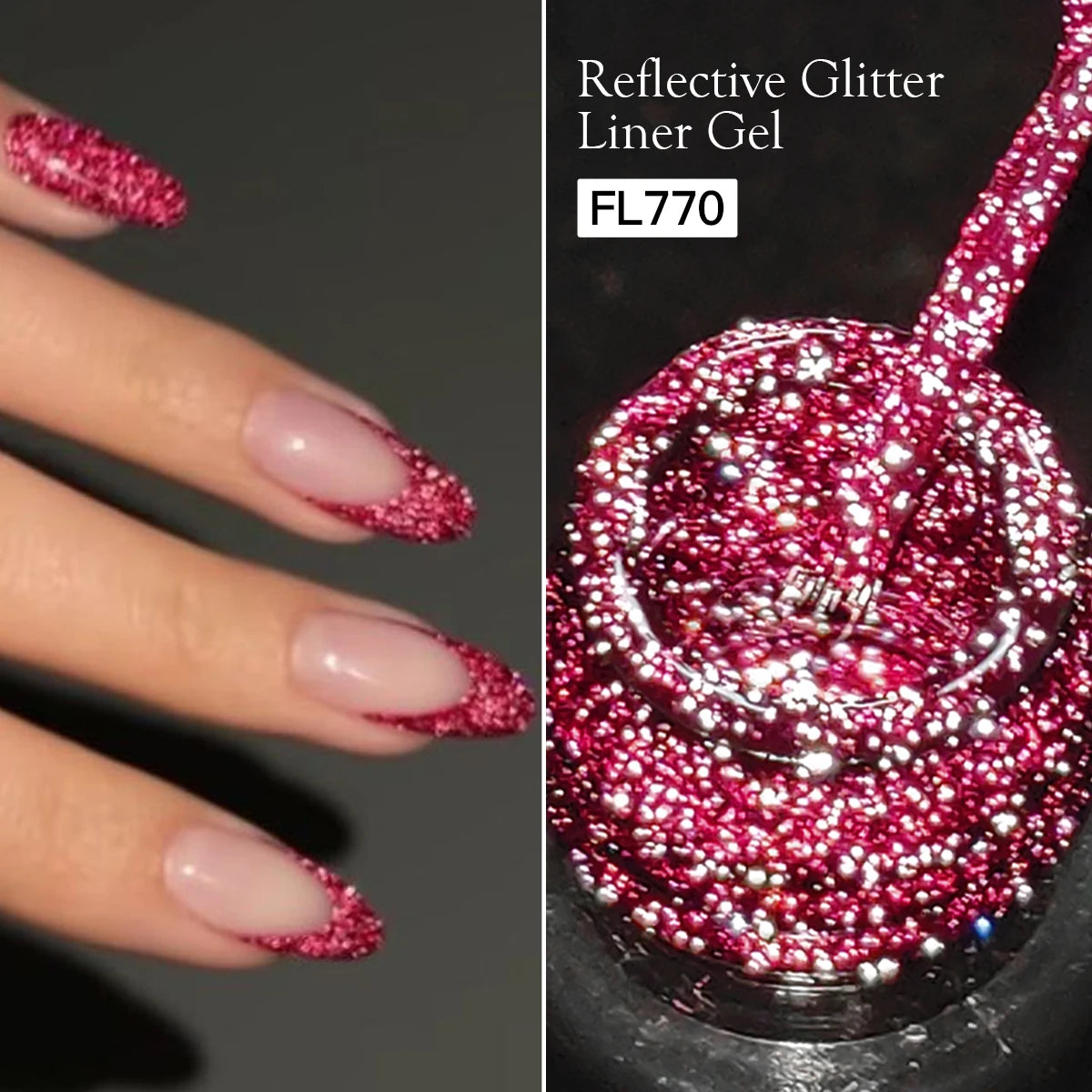 Reflective Glitter Liner Nail Gel