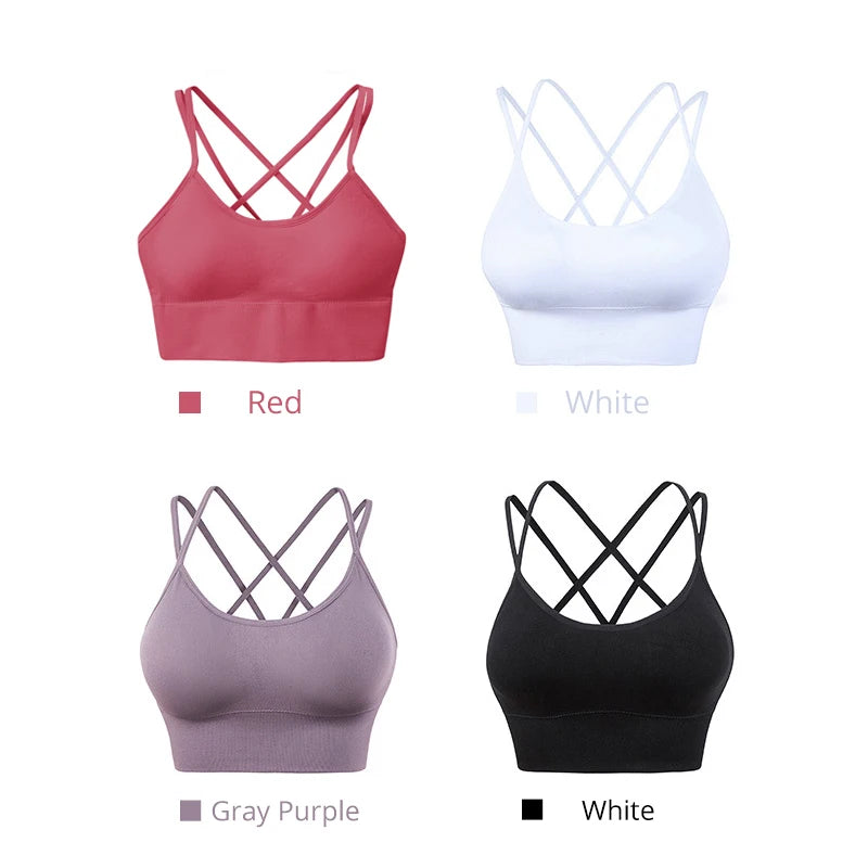 Padded Cross Back Sports Bra