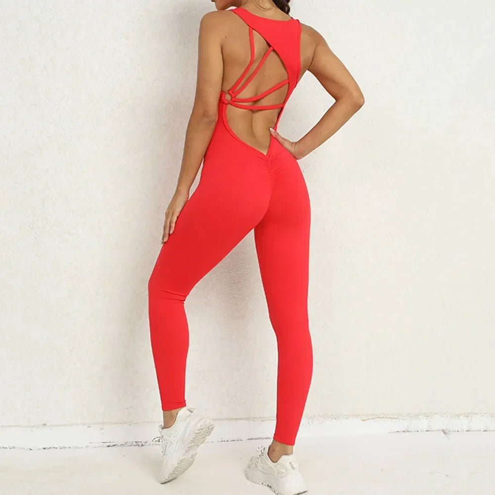 Sexy Hollow Scrunch Butt Jumpsuit