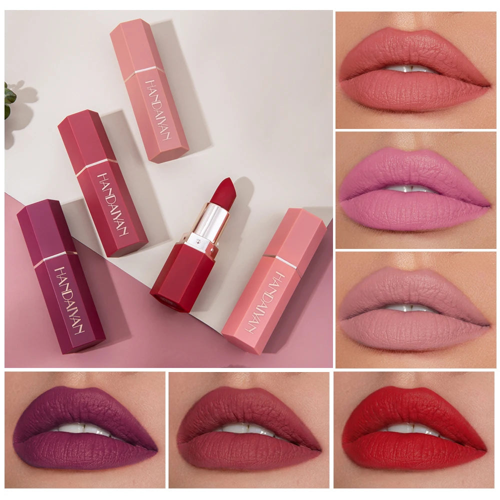 6-Color Long-Lasting Matte Lipstick Set
