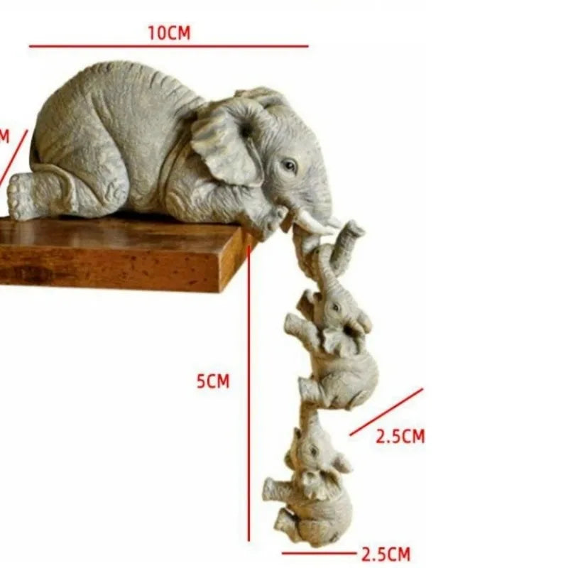 Cute Elephant Figurine Set
