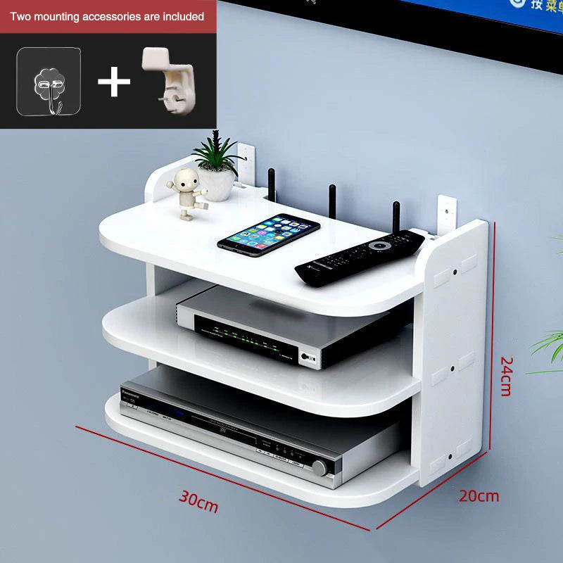 Wall-Mounted WiFi Router Shelf