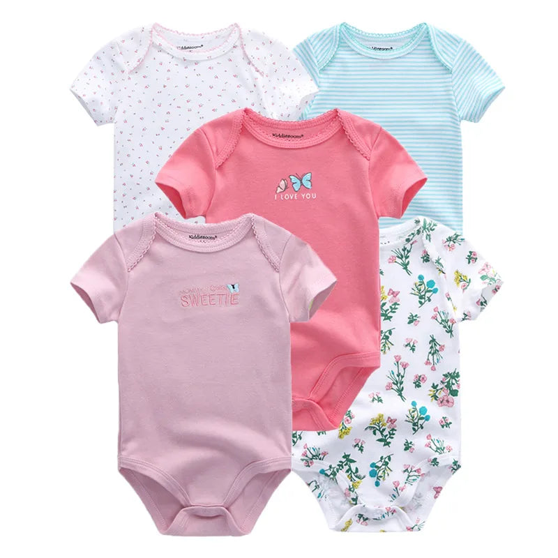 5-Pack Cotton Baby Bodysuits