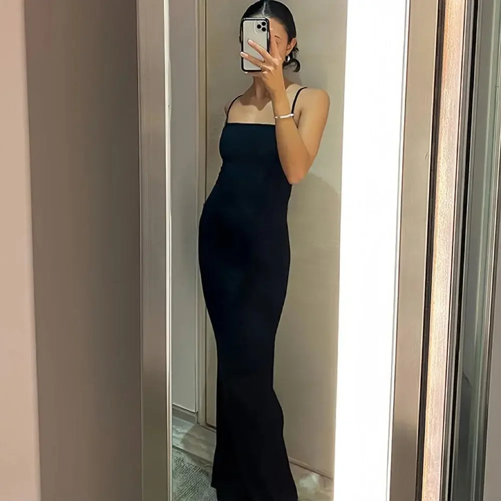 Sexy Sleeveless Backless Bodycon Maxi Dress