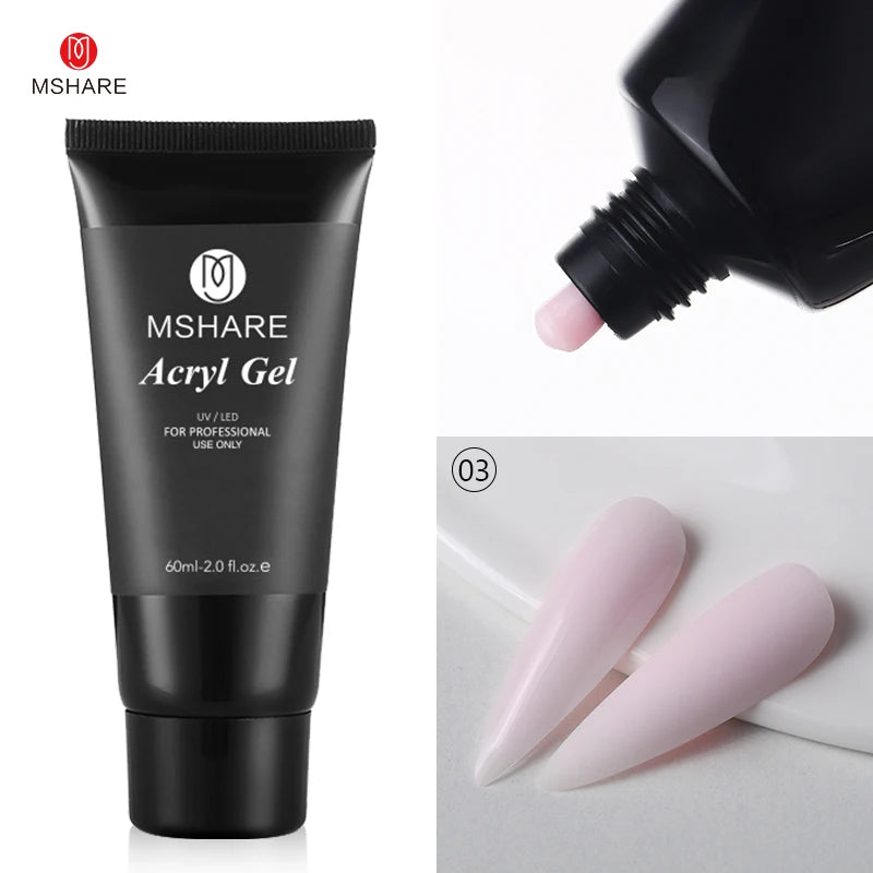 Hema-Free Milky White Poly Nail Extension Gel