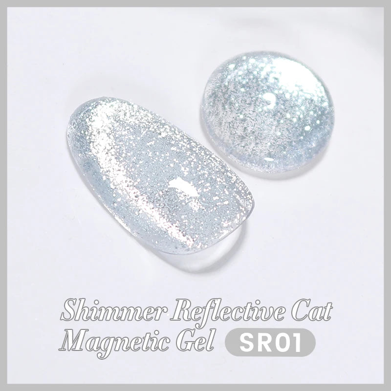 Silver Shining Reflective Cat Magnetic Gel Nail Polish