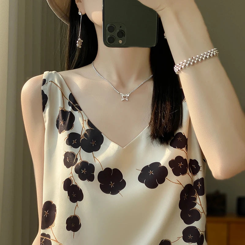 High-End Mulberry Silk Camisole Vest