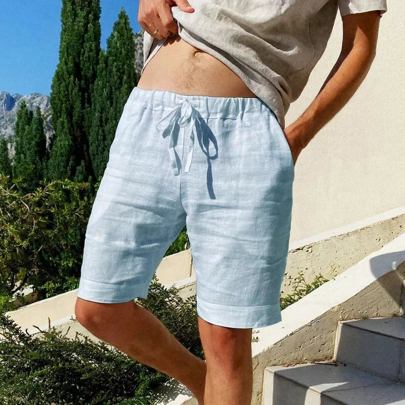 Cotton Linen Beach Shorts