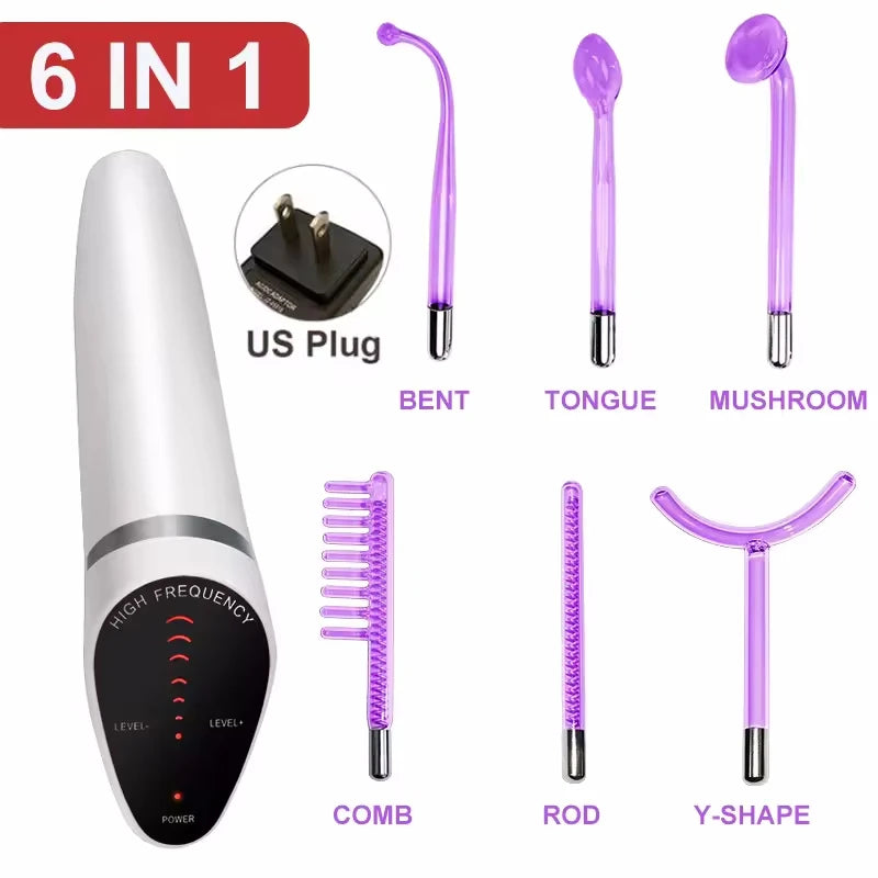 6-in-1 High Frequency Neon Electrode Wand