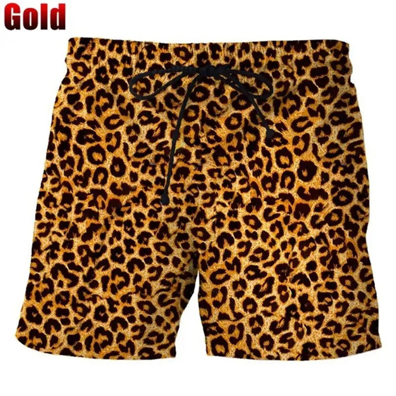 Colorful Leopard Beach Shorts
