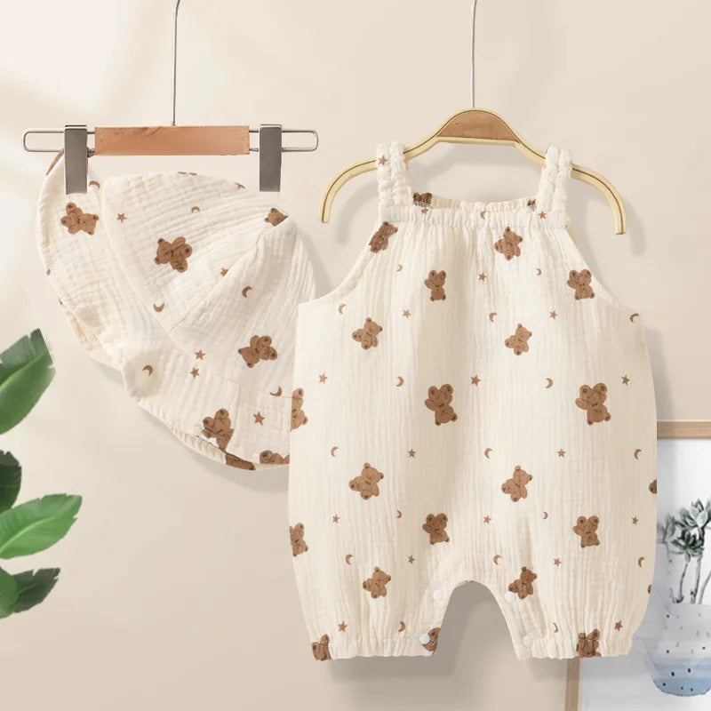 Baby Summer Cotton Romper Set