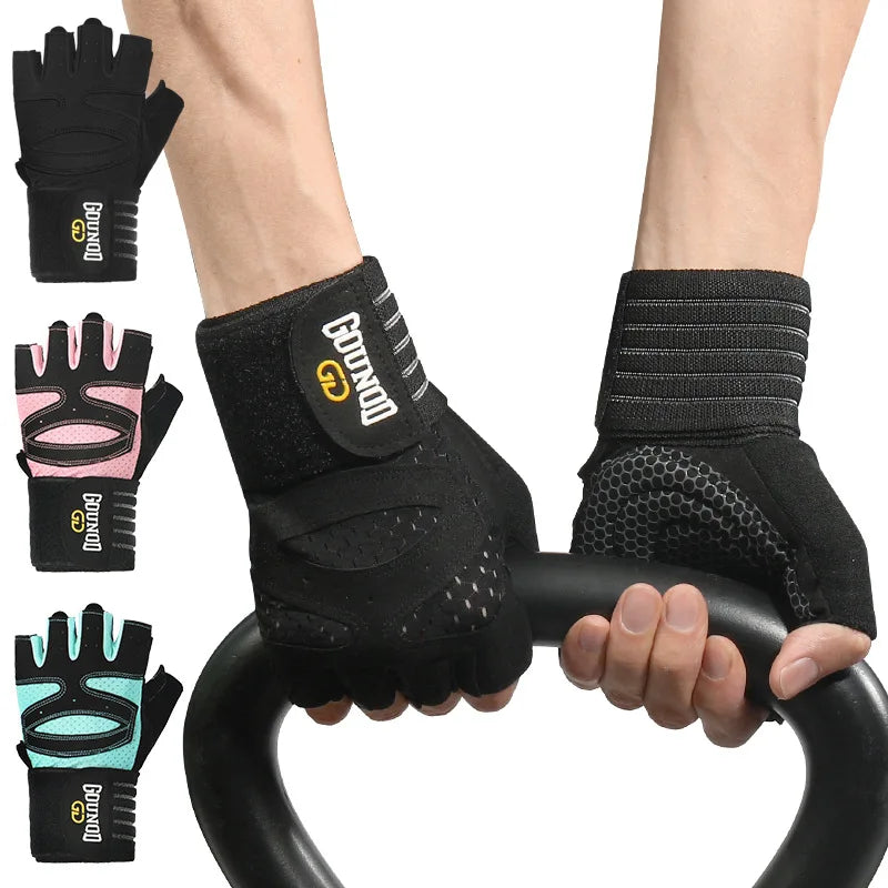 Breathable Weightlifting Gloves with Wristband Support