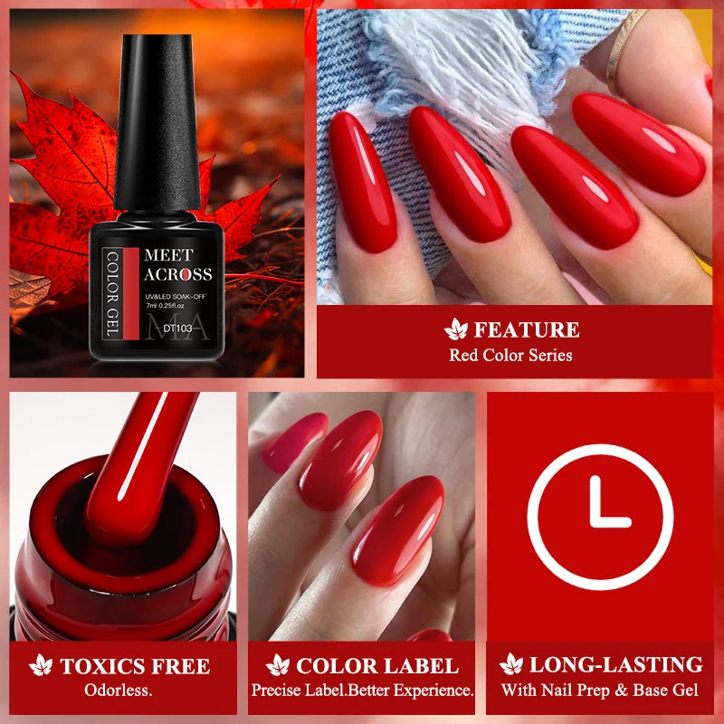 Crystal Red Semi-Permanent UV Gel Polish
