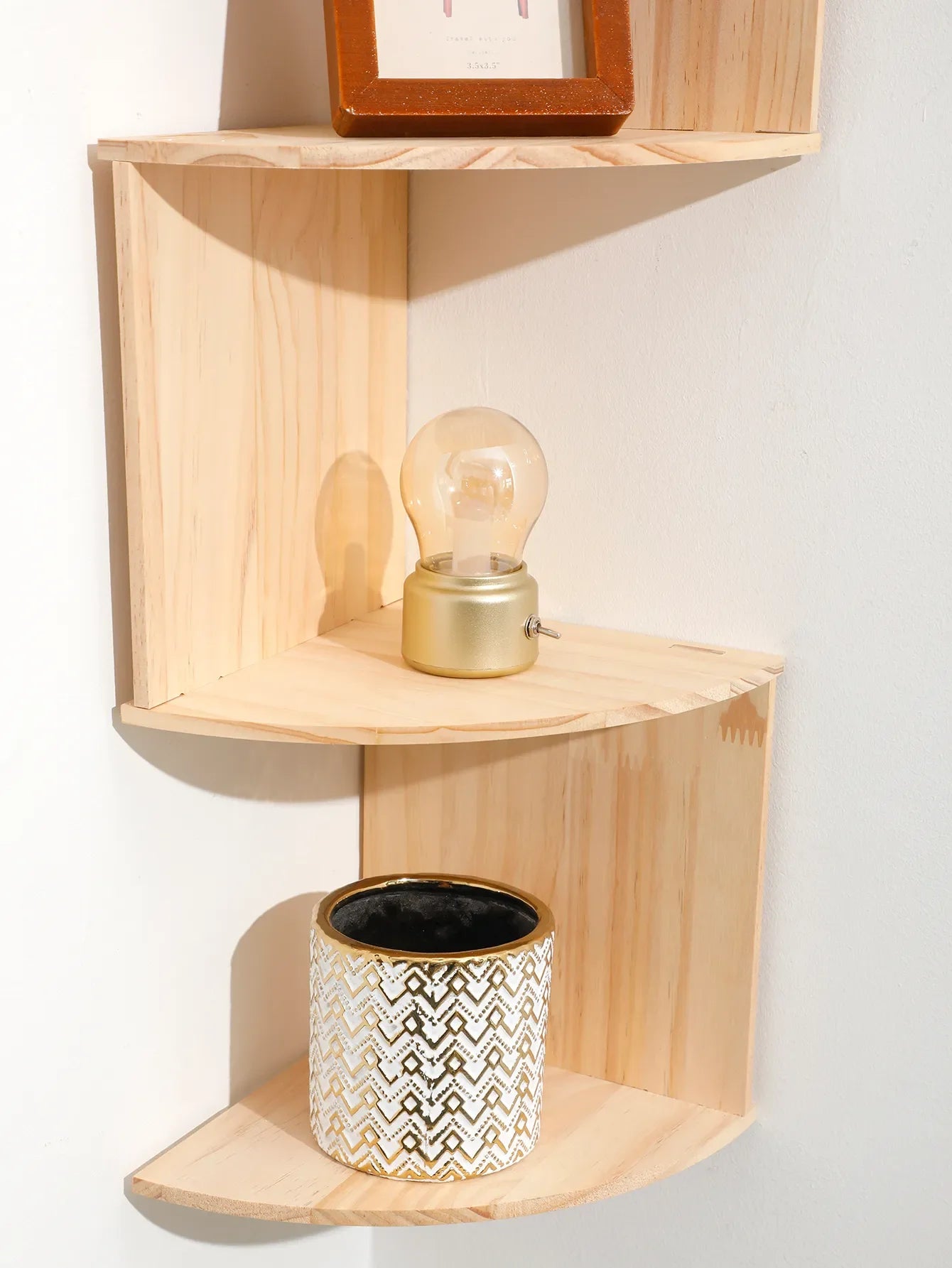 5-Layer Wooden Corner Shelf