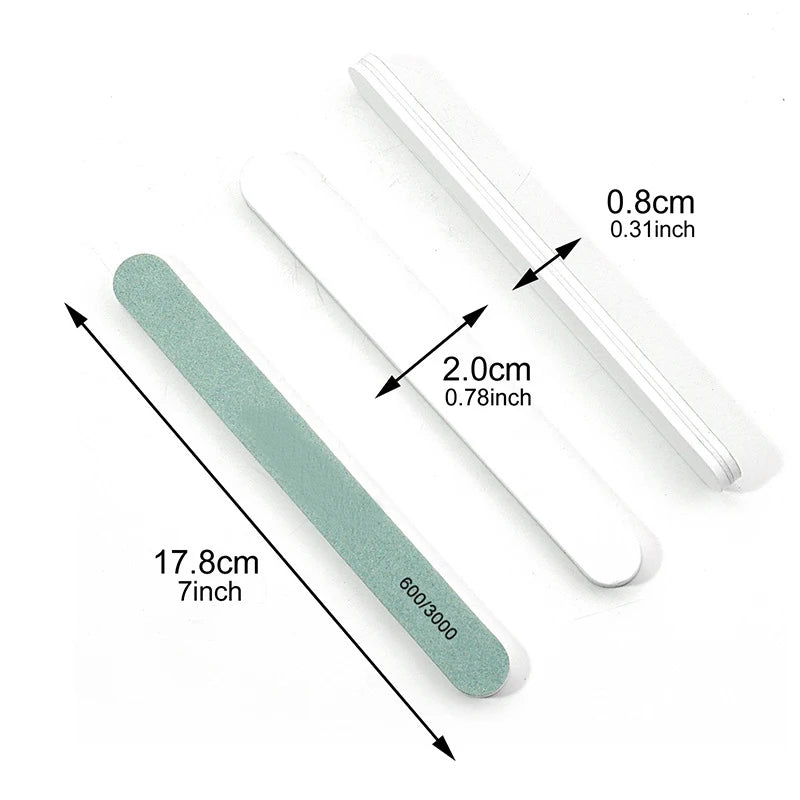 Dual-Grit Professional Nail Buffer Files