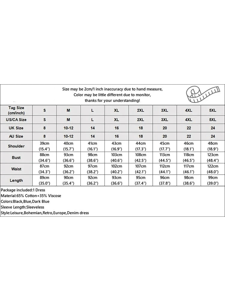 Bohemian Denim Style Sundress
