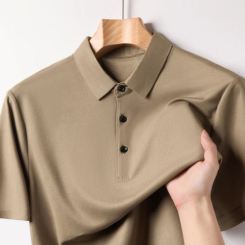 Summer Ice Silk Polo Shirt