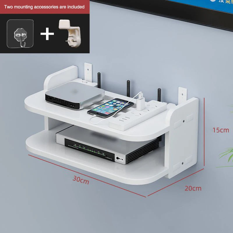 Wall-Mounted WiFi Router Shelf
