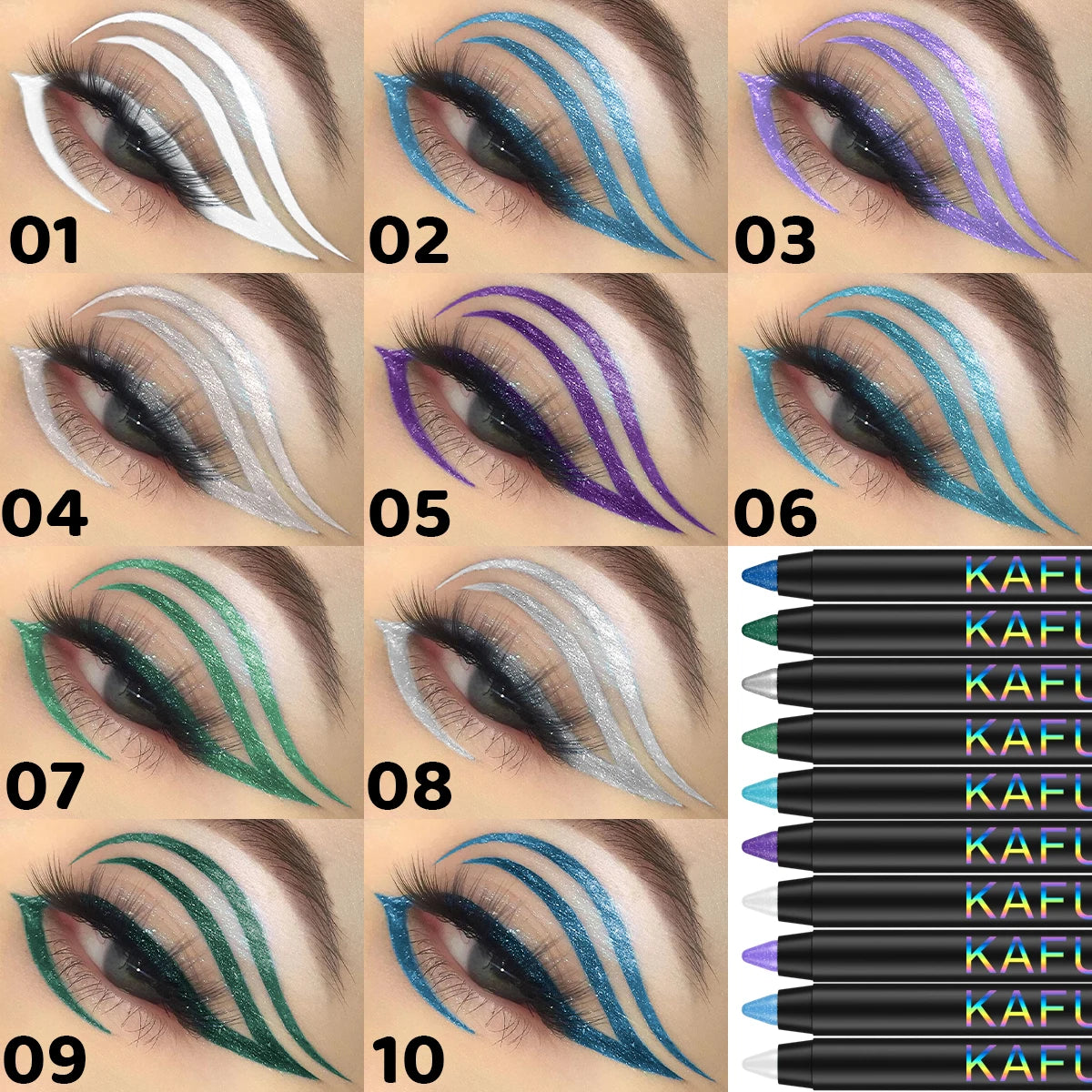 Colourful Metallic Eyeliner Pen